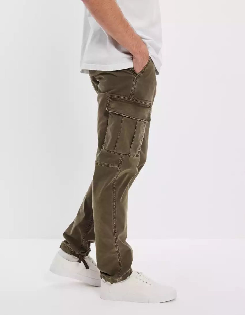 Pantalon American Eagle AE Flex Original Droit Lived-In Cargo Vert Olive Homme | WJG-38669453